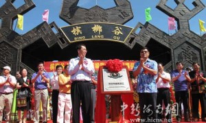 保亭槟榔谷旅游区揭牌 打造原生态黎苗文化风情